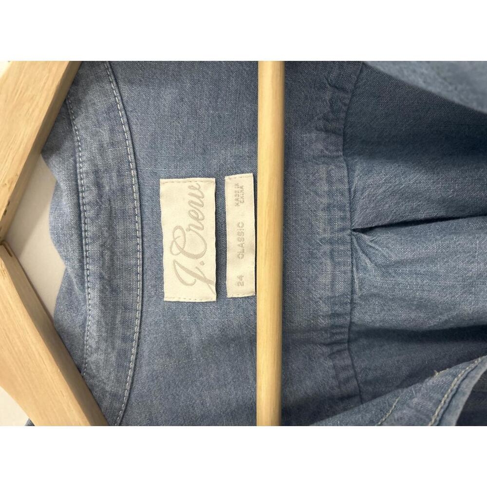 JCrew Classic-fit Chambray Shirt-dress - Picture 4 of 7